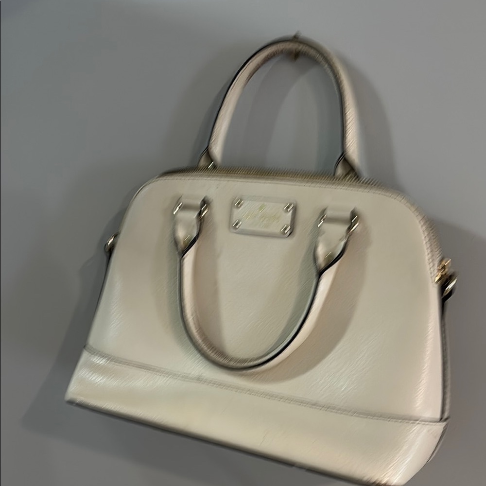 Kate Spade Cream Satchel with Structured Design